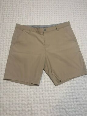 Puma Men's Tan Flat Front Performance Shorts